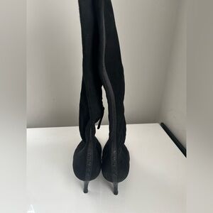 Prada Black Suede Ponited Boots